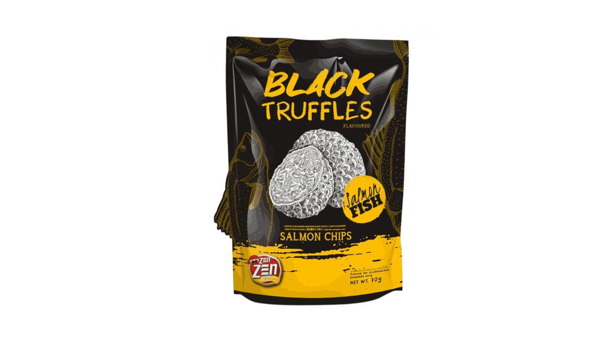 חטיף על בסיס עמילן טפיוקה בטעם סלמון וכמהין - ZEN ZEN