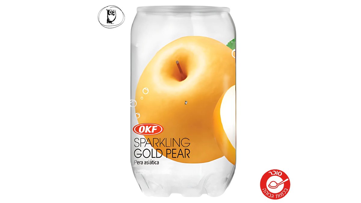 מים מוגזים בטעם אגס זהב- OKF SPARKLING GOLD PEAR