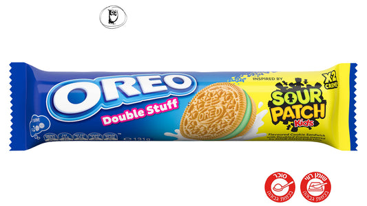 עוגיות  אוריאו במילוי כפול חמוץ - Oreo Double Stuff Sour Patch Kids