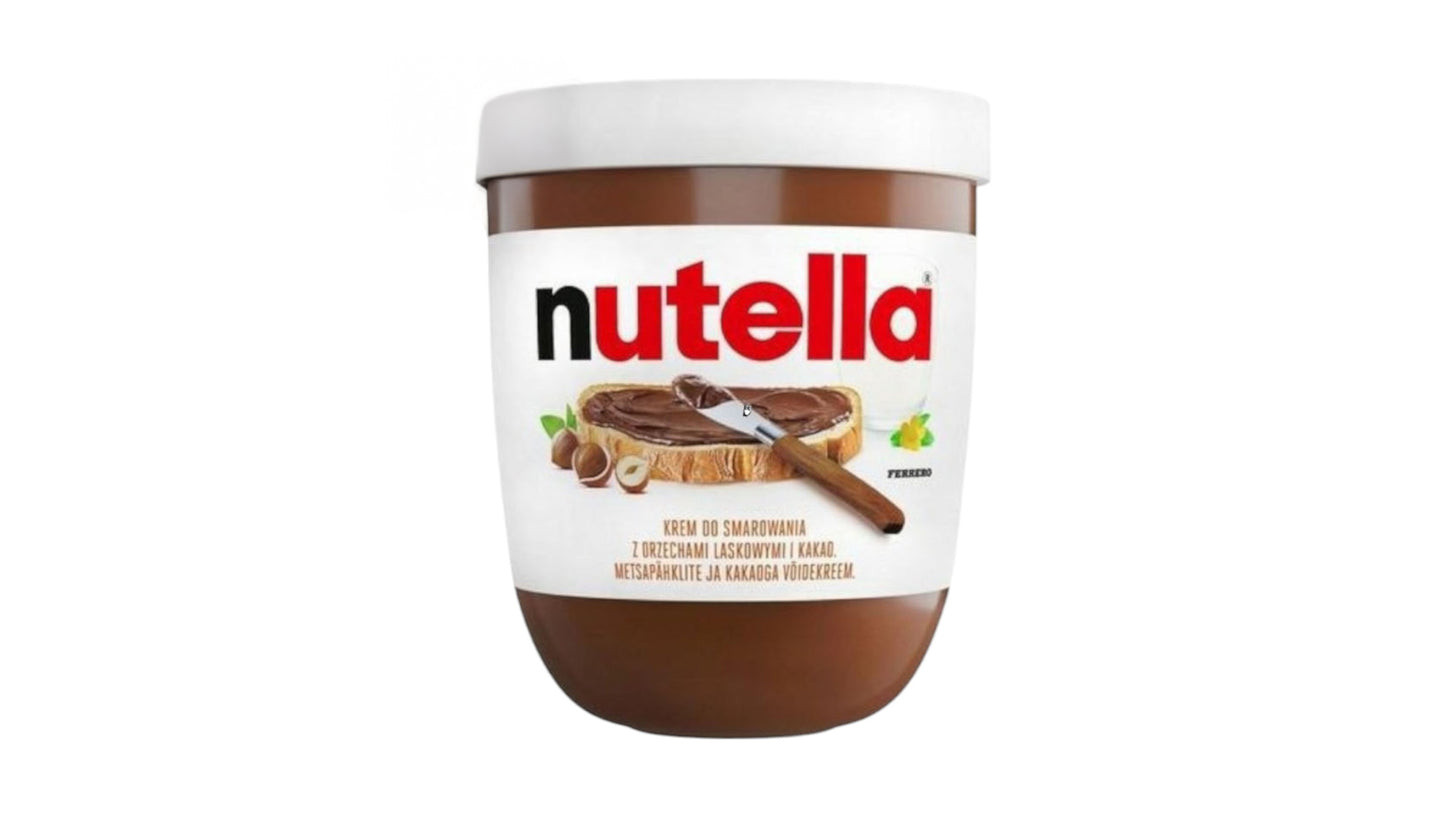 ממרח אגוזי לוז נוטלה בכוס זכוכית  - nutella