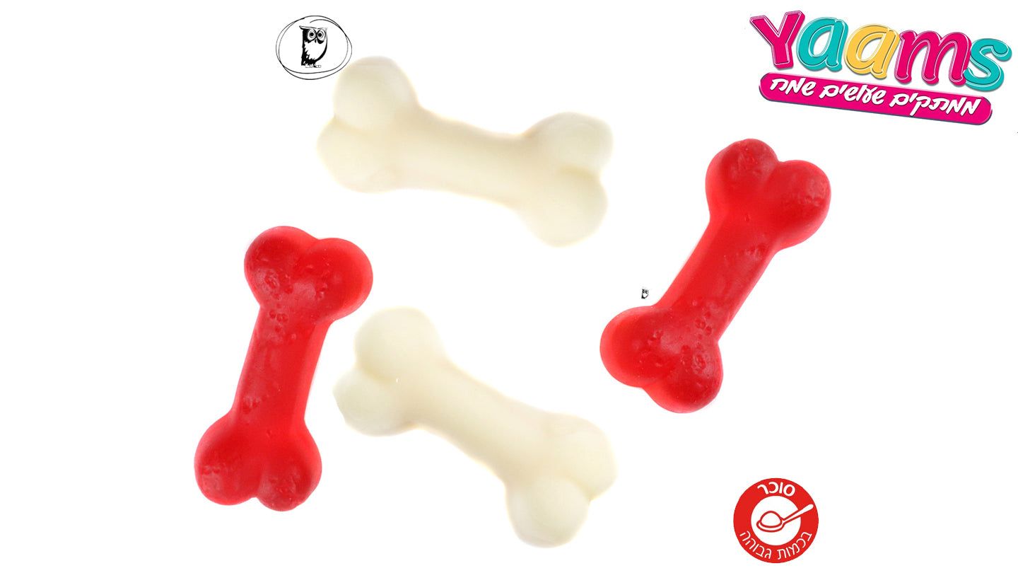 גומי בצורת עצם בטעם תות - YAAM