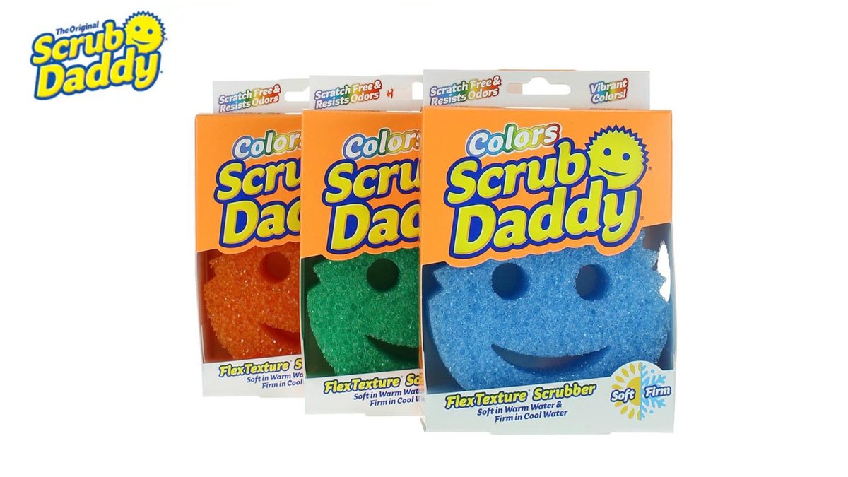 סקראב דדי ספוג קשה ורך במגוון צבעים - SCRUB DADDY COLORS