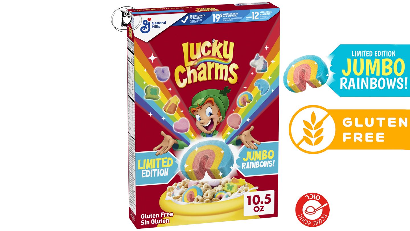 לאקי צ'ארמס דגני בוקר עם מרשמלו וללא גלוטן  - LUCKY CHARMS