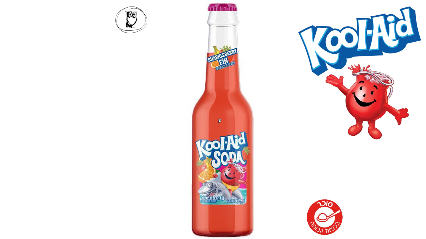 קול אייד משקה מוגז בטעם שארקלברי פין אדום - KOOL-AID
