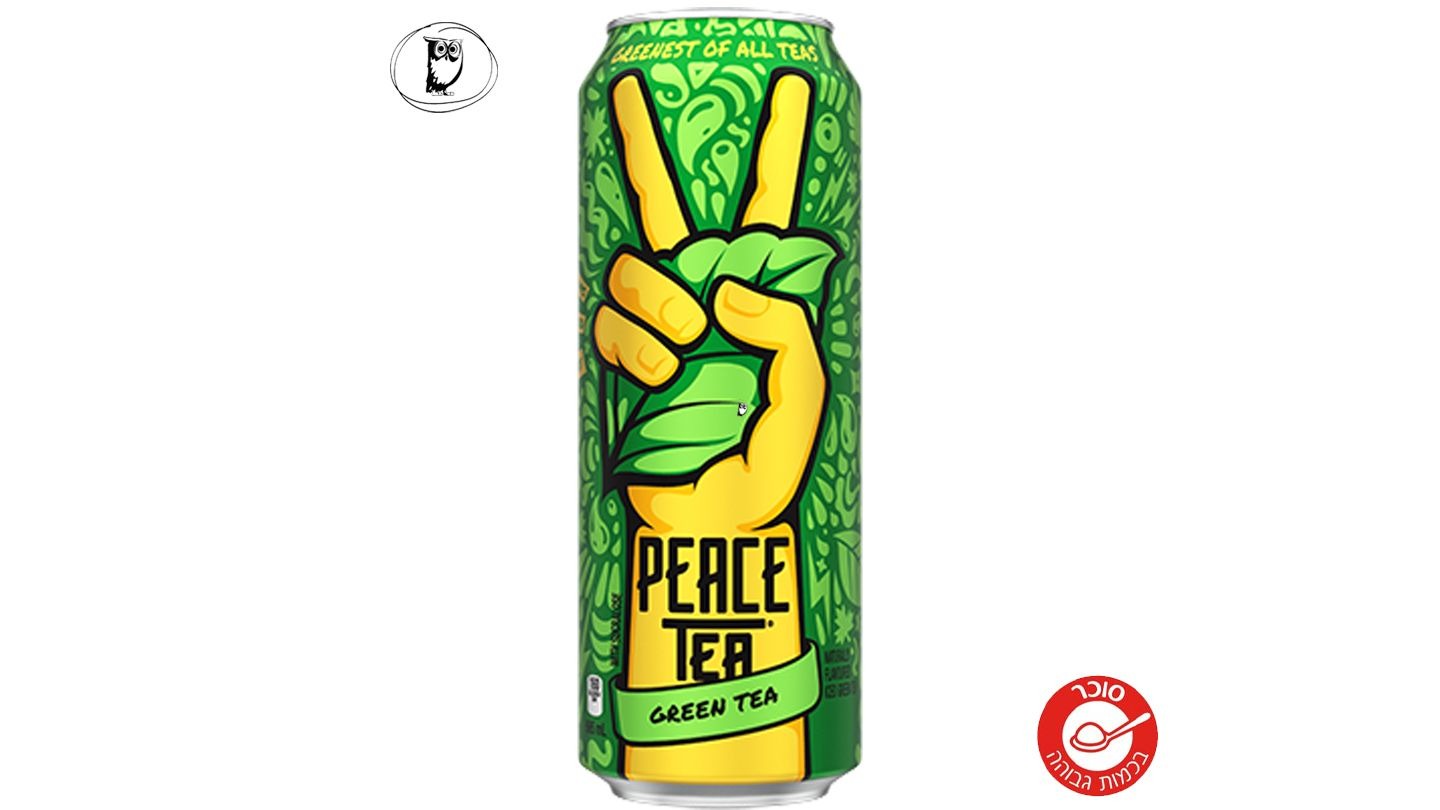 תה קר בטעם תה ירוק - Peace Tea-  green tea