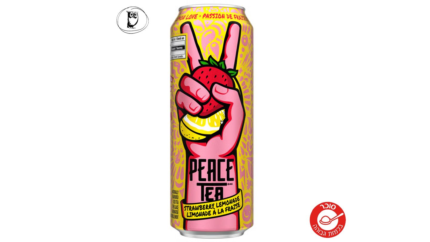 תה קר בטעם לימונדה תות - Peace Tea strawberry lemonade