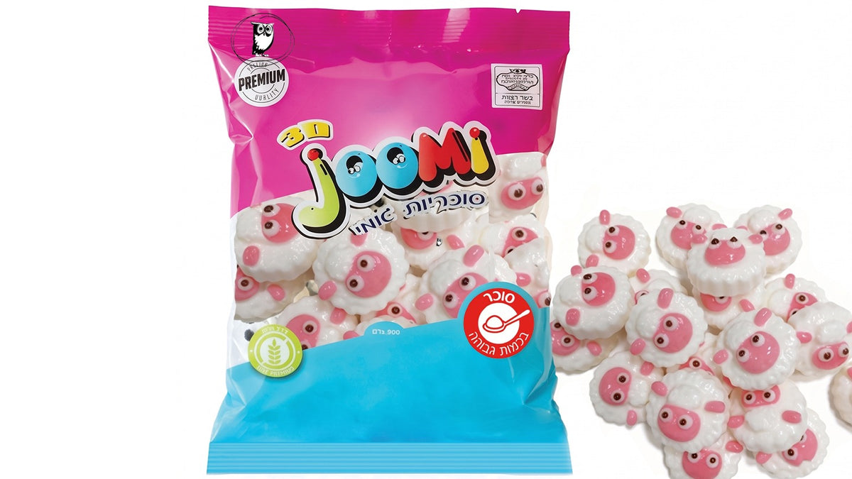 שקית חצי ק״ג - סוכריות גומי כבשים 4D - Joomi
