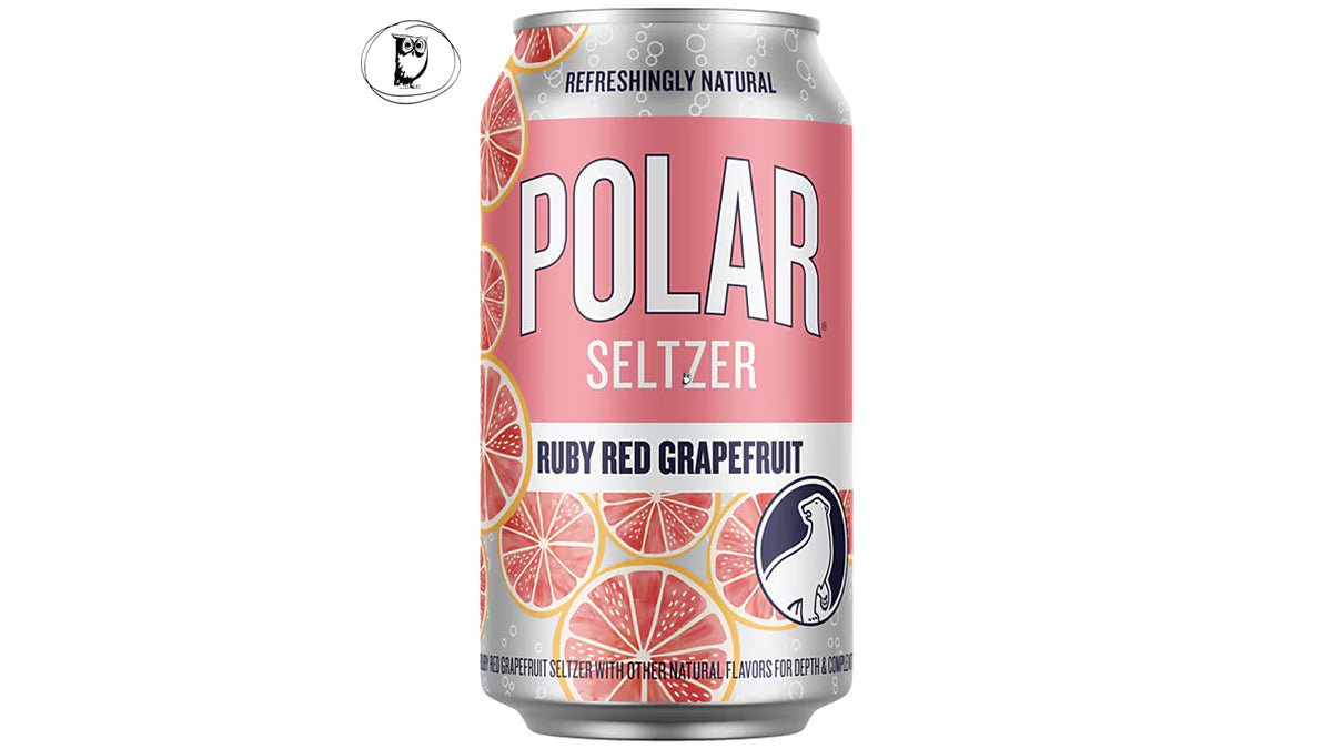 משקה תוסס בטעם אשכולית אדומה -Polar Seltzer Ruby Red Grapefruit