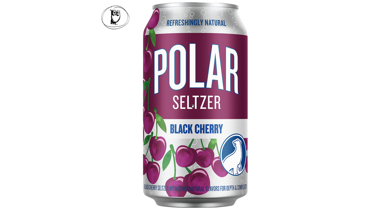 משקה תוסס בטעם דובדבן שחור -Polar Premium Seltzer Black Cherry