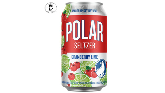 משקה תוסס בטעם חמוציות וליים -Polar Seltzer Cranberry Lime