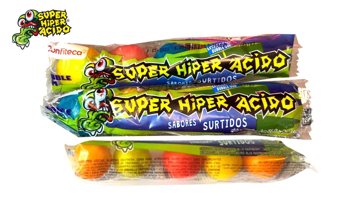 5 מסטיקים חמוצים מאוד בטעמי פירות- Super Hiper Acido