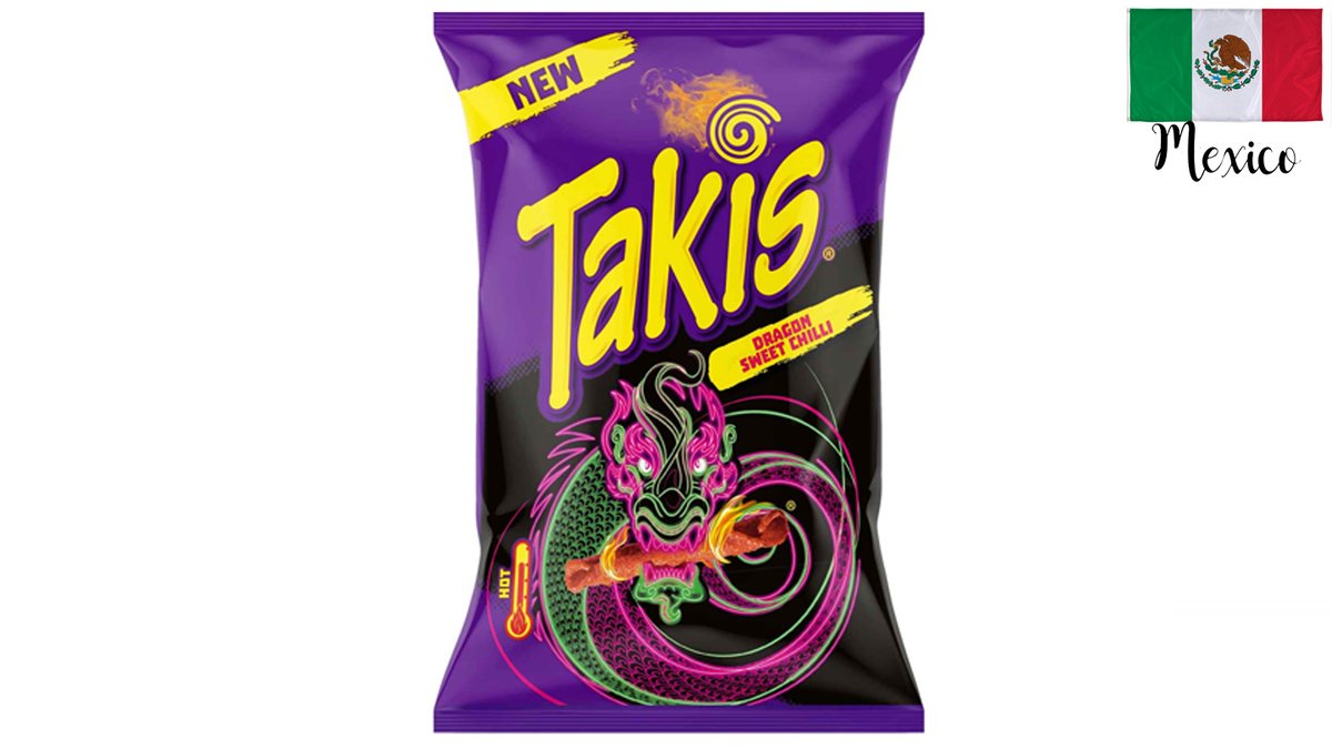 Spicy sweet chili corn snack - 100 gram bag - TAKIS DRAGON