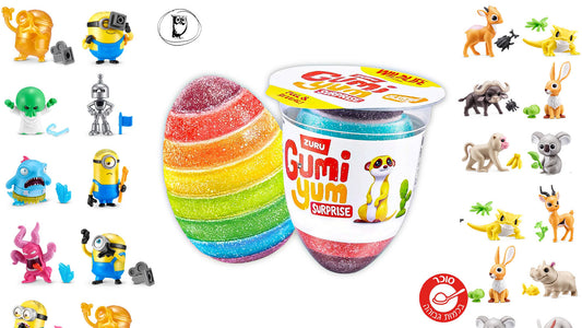 ביצת הפתעה מכוסה בשטיחוני גומי חמוצים -ZURU Gumi Yum Surprise
