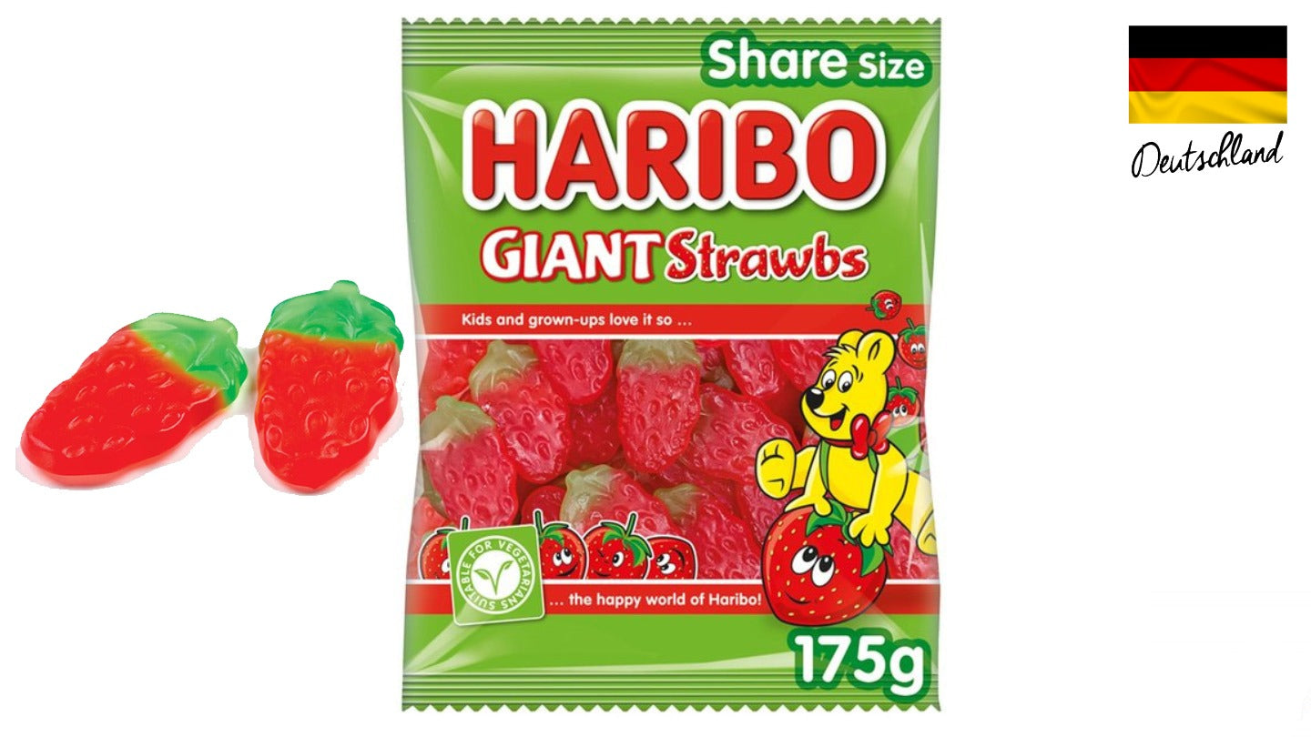 גומי הריבו בצורת תותים ענקיים - HARIBO GIANT STRAWBS