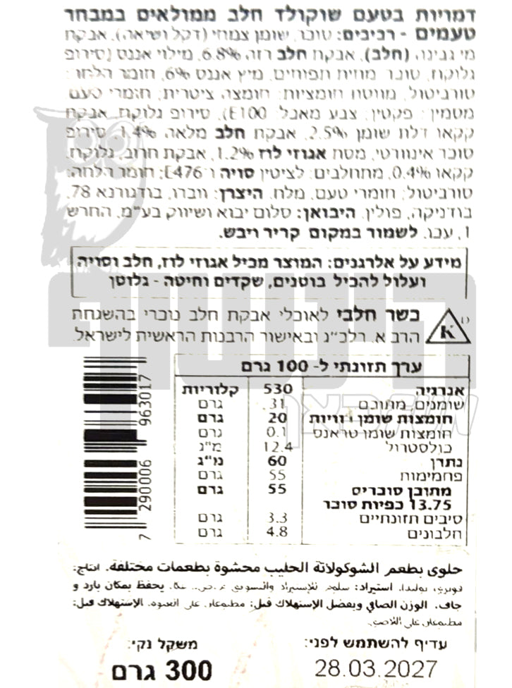 Uploaded ingredient image for בונבוניירה בצורת פרצוף סנטה בקופסת פח ממולא בדמויות בטעם שוקולד חלב ממלאים במבחר טעמים