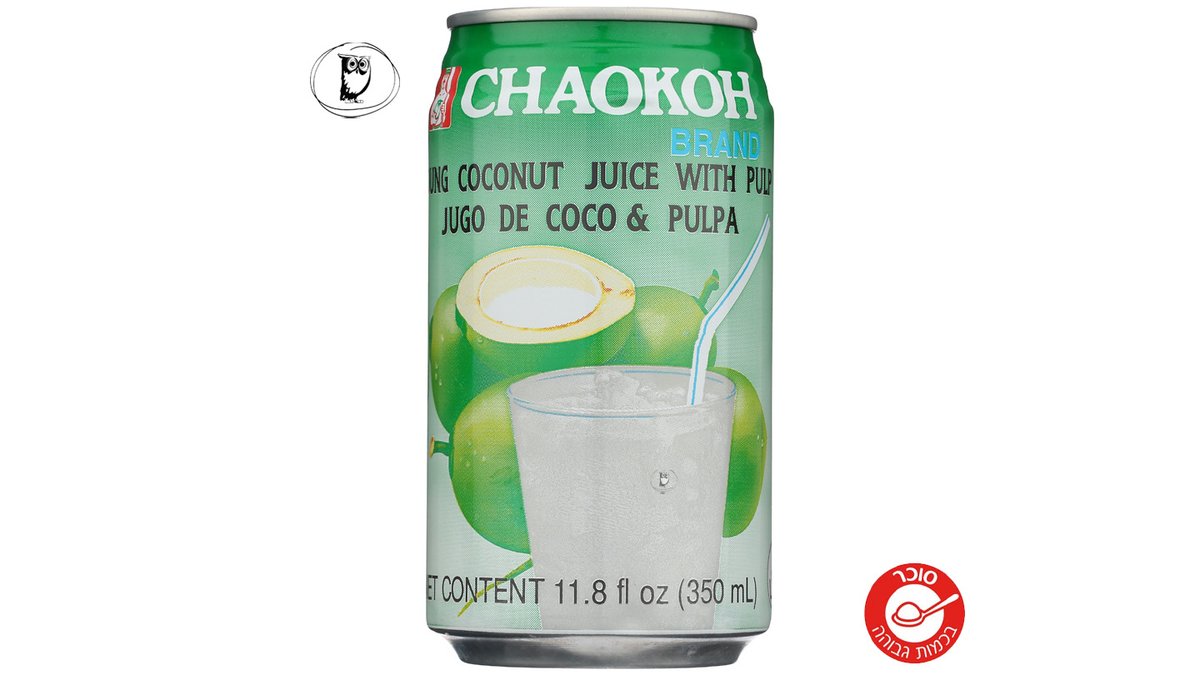 משקה בטעם קוקוס עם ציפת קוקוס - CHAOKOH COCONUT JUICE WITH PULP