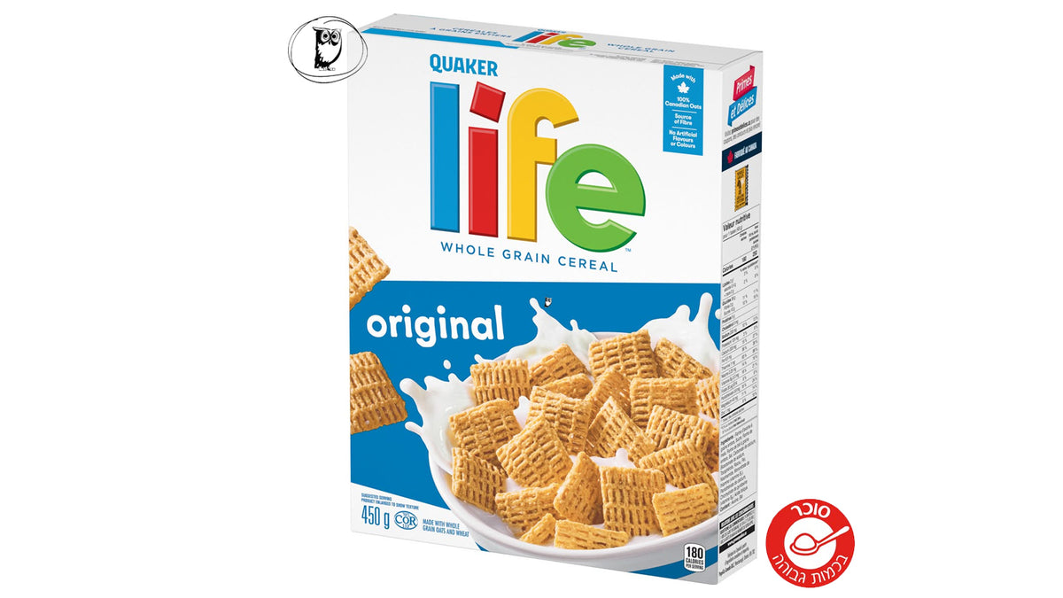 כריות שיבולת שועל ודגנים מלאים - Quaker Oatmeal Squares