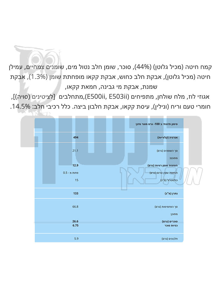 Uploaded ingredient image for קינדר שקית עוגיות קינדריני KINDER - KINDERINI