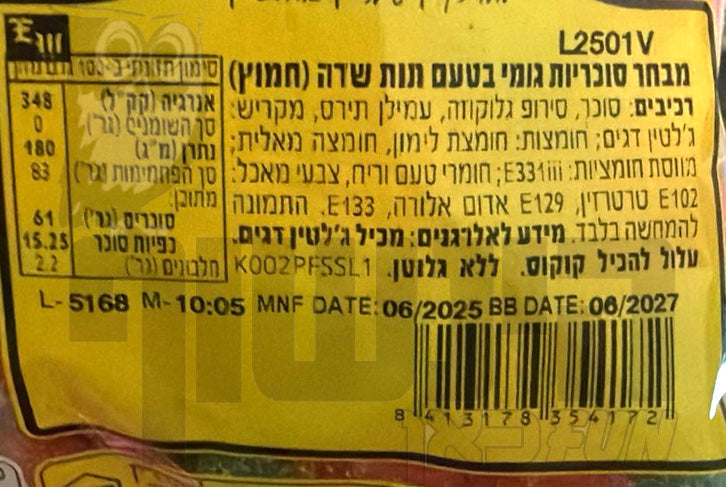 Uploaded ingredient image for שקית חצי ק