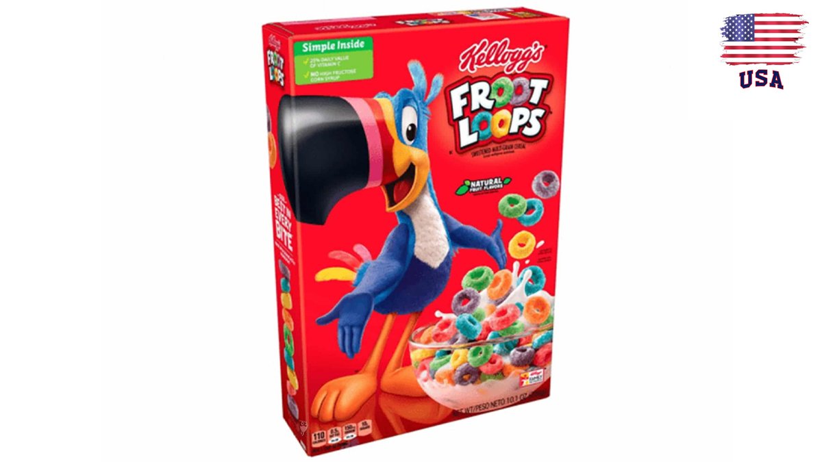 קלוגס פרוט לופס דגני בוקר בטעמי פירות - KELLOGG'S FROOT LOOPS
