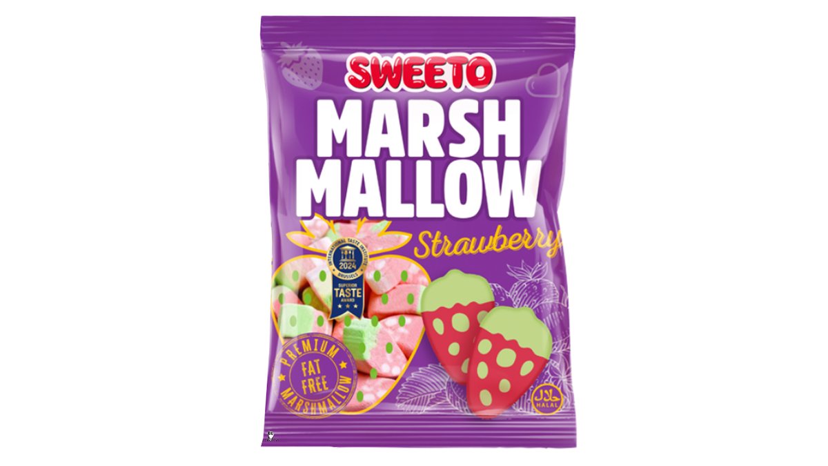 מרשמלו  סוויטו בטעם ובצורת תות - SWEETO Marshmallow Strawberry
