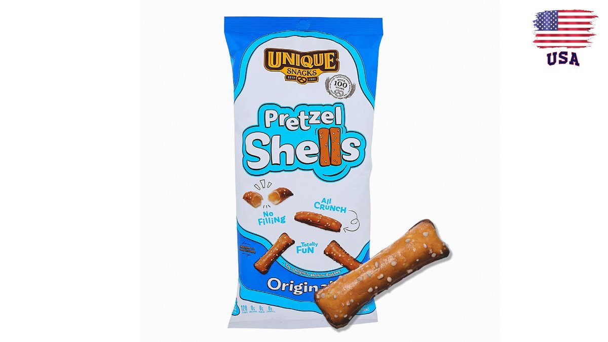מקלות פרעצל חלולים עם מלח - UNIQUE Pretzels Shells