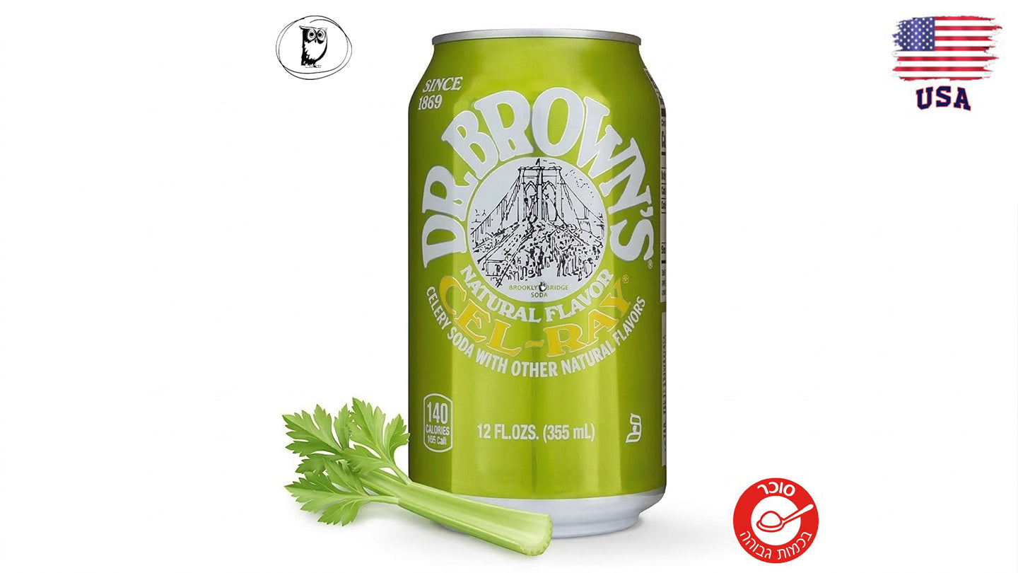 Dr. Brown's Black Cherry Fizzy Drink Can - DR. BROWN BLACK CHERRY