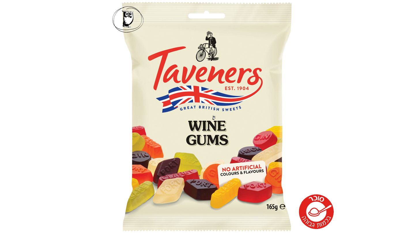 סוכריות ליקריץ בטעמי פירות - TAVENERS WINE GUMS