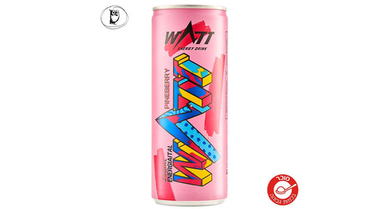 משקה אנרגיה בטעם תות שדה לבן- WATT