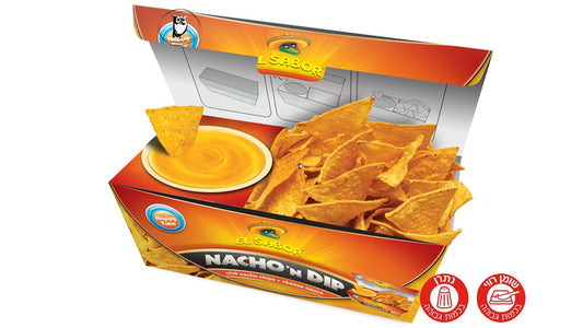 חטיף נאצ'וס בטעם צ'ילי מעושן עם מטבל גבינה - EL SABOR