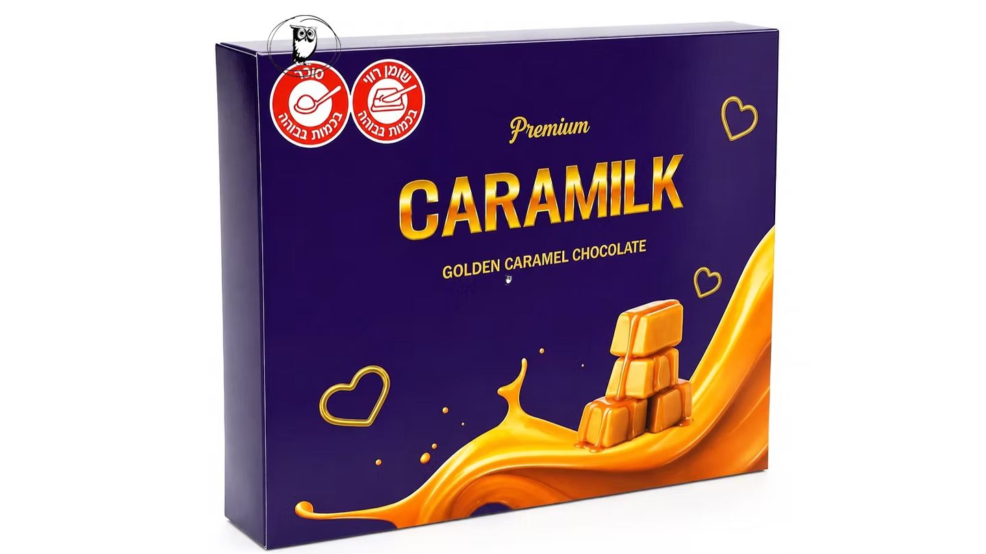 בונבוניירת שוקולד לבן  מקורמל -Cadbury Caramilk Golden Caramel Chocolate