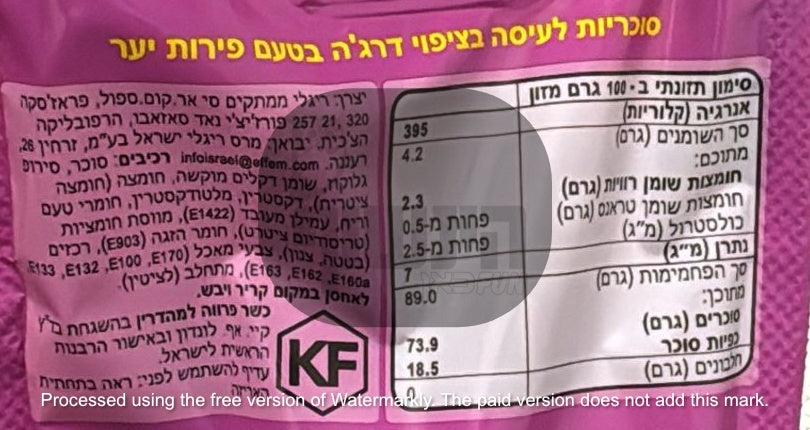 Uploaded ingredient image for Skittles Wild Berry Candy