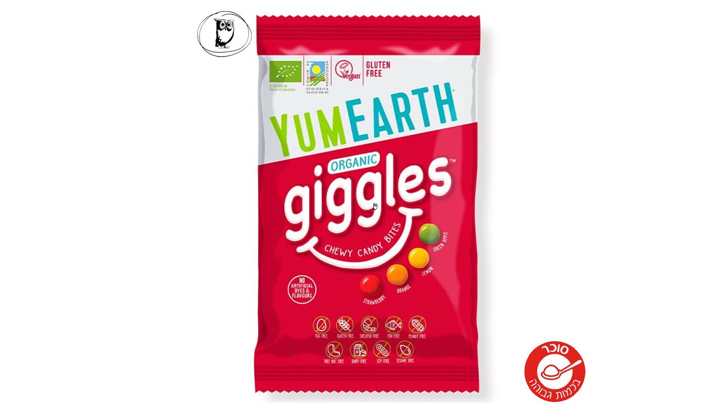 טופי אורגני  בטעמי פירות - YUM EARTH ORGANIC