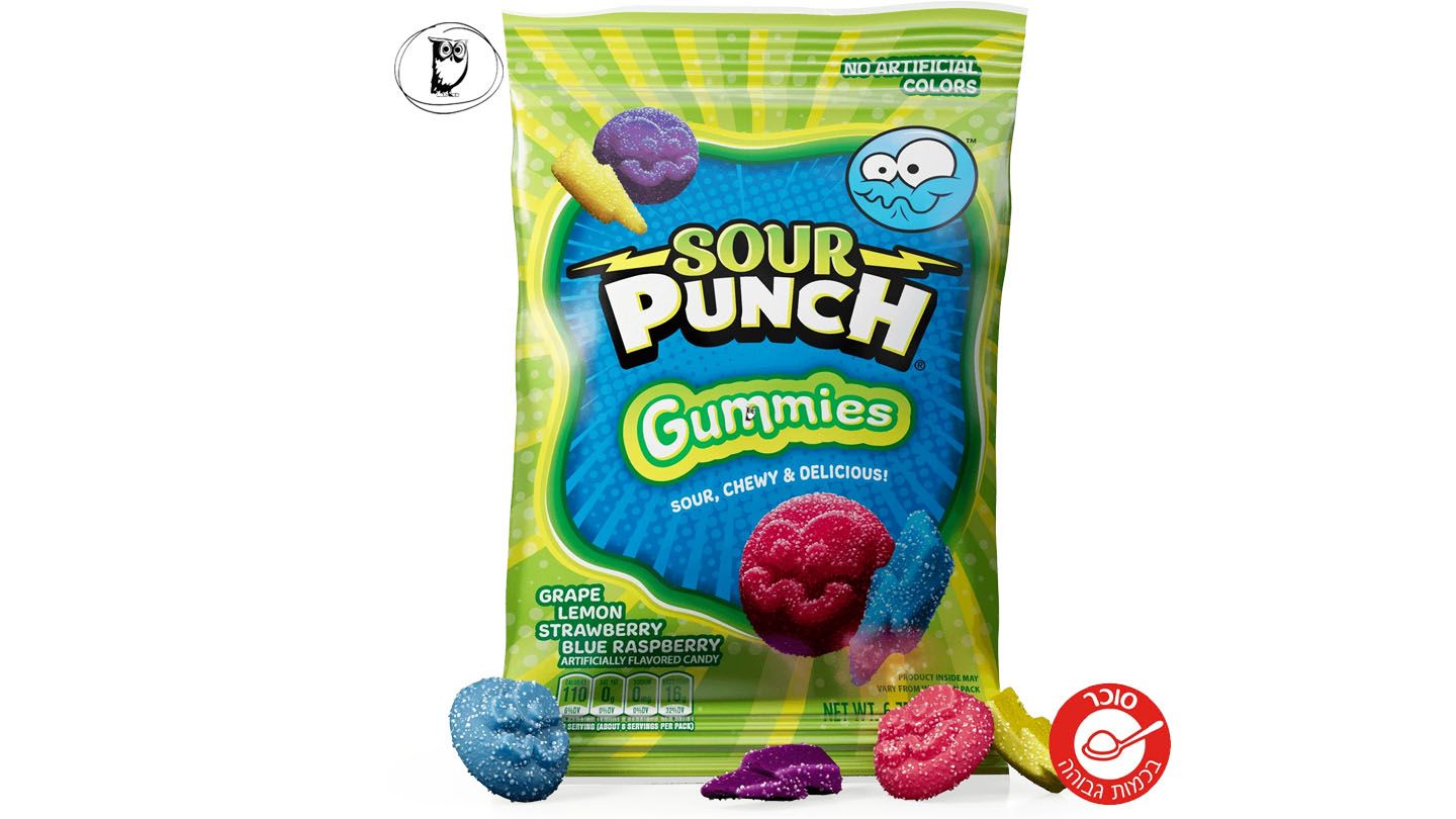 גומי חמוצים במיקס טעמים - Sour Punch Gummies