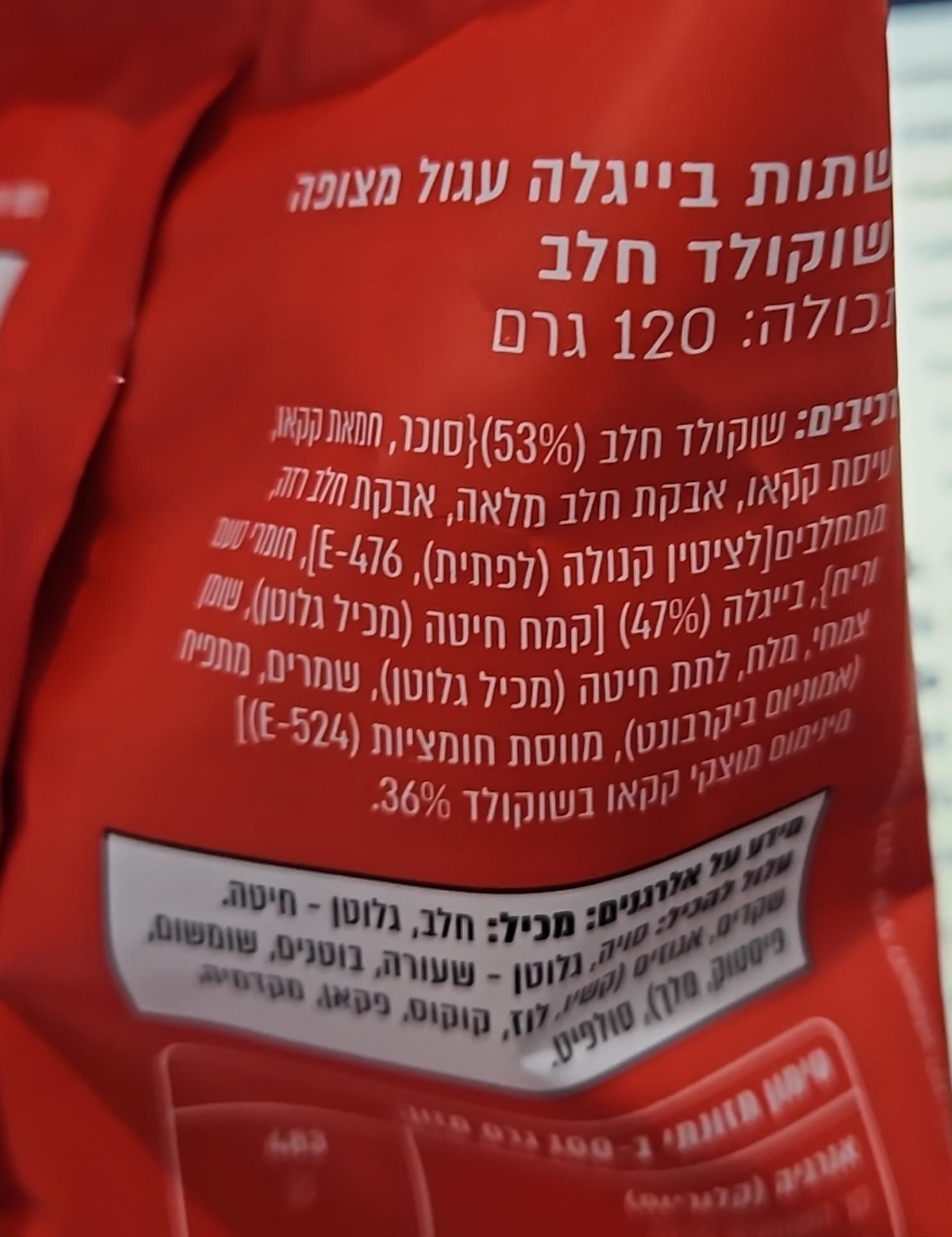 Uploaded ingredient image for בייגלה מצופה שוקולד חלב -  CHEATS HOME MADE