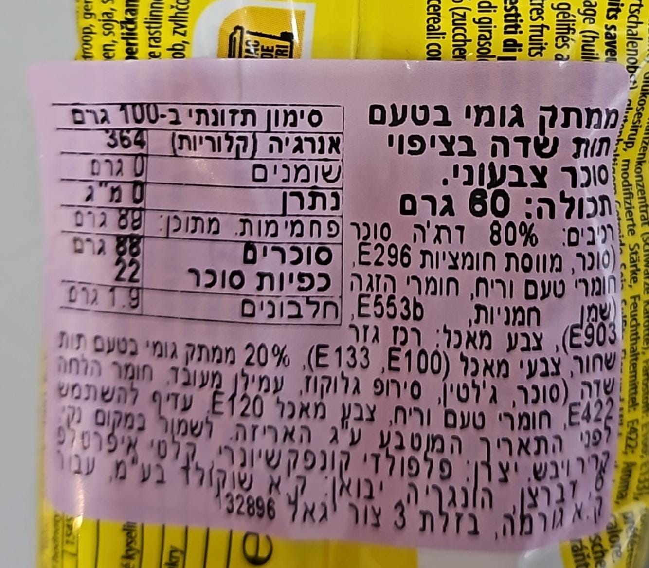 Uploaded ingredient image for حلوى نيردز غومي كلاستر بنكهة الكرز والليمون