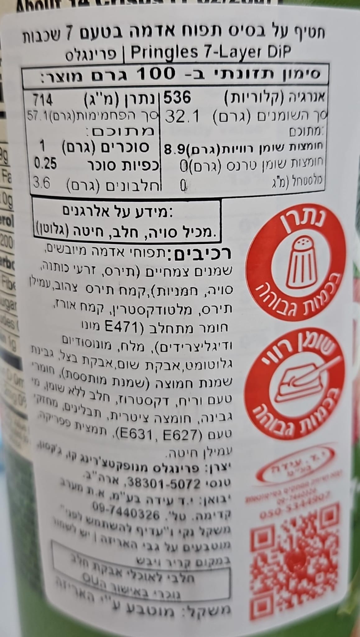 Uploaded ingredient image for رقائق برينجلز سوبر هوت