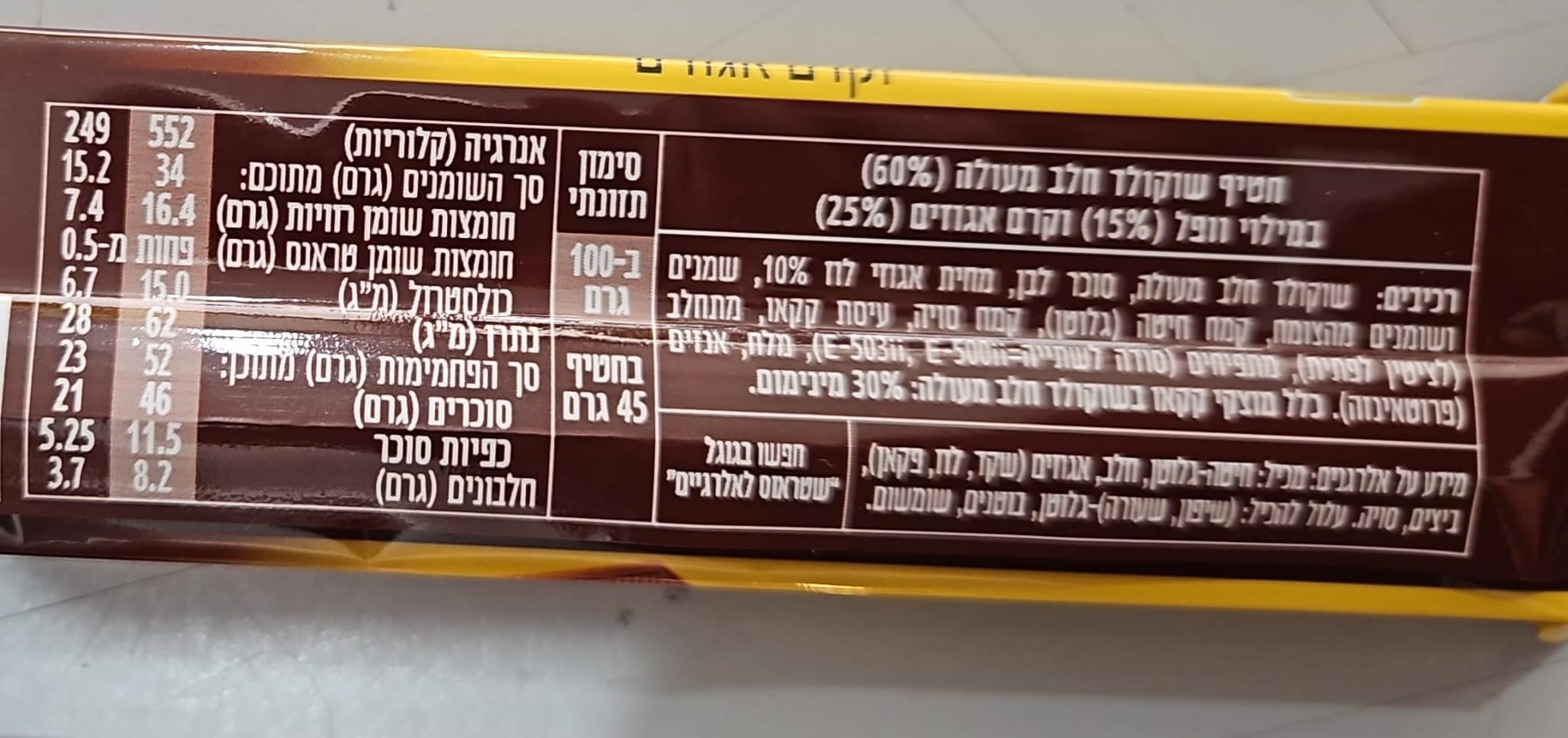 Uploaded ingredient image for X Blue Flavored Snack