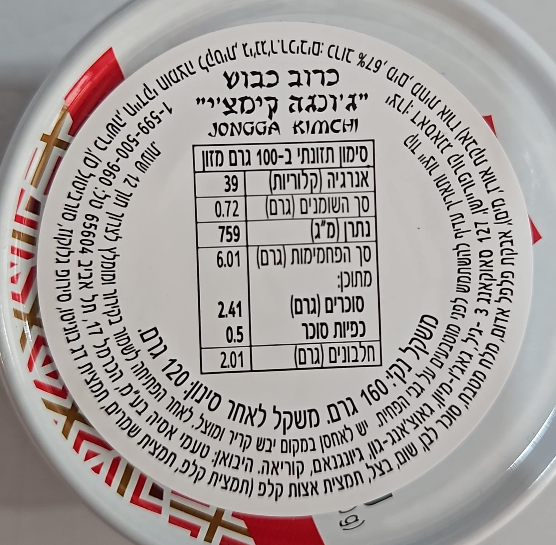 Uploaded ingredient image for כרוב כבוש 