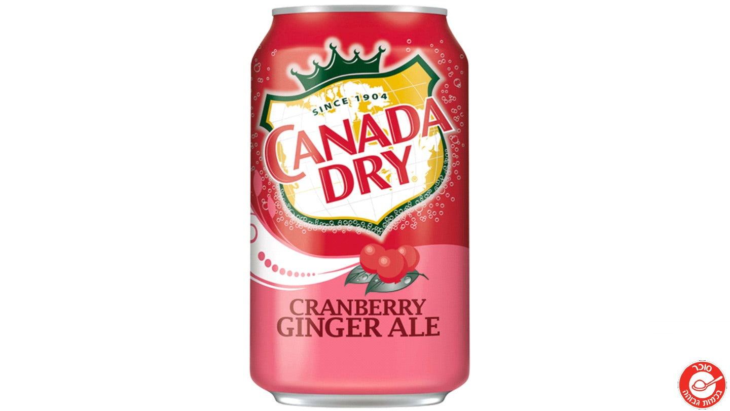 CANADA DRY חמוציות ג'ינג'ר אייל פחית