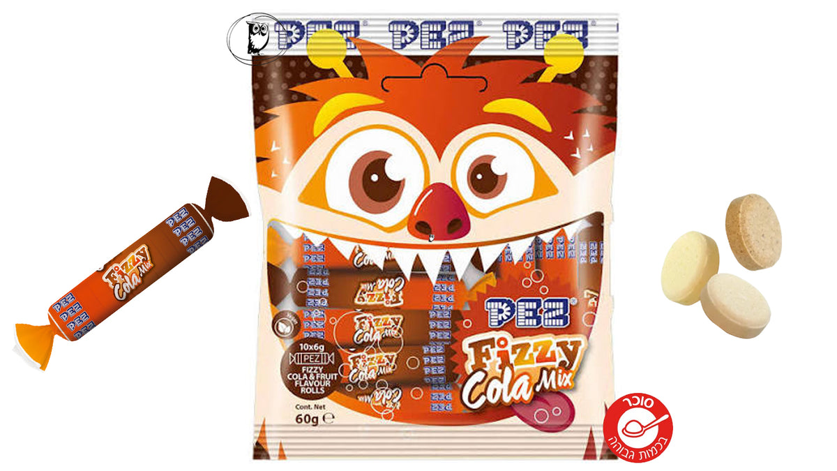 מארז סוכריות PEZ בטעמי קולה - PEZ Fizzy Cola Mix
