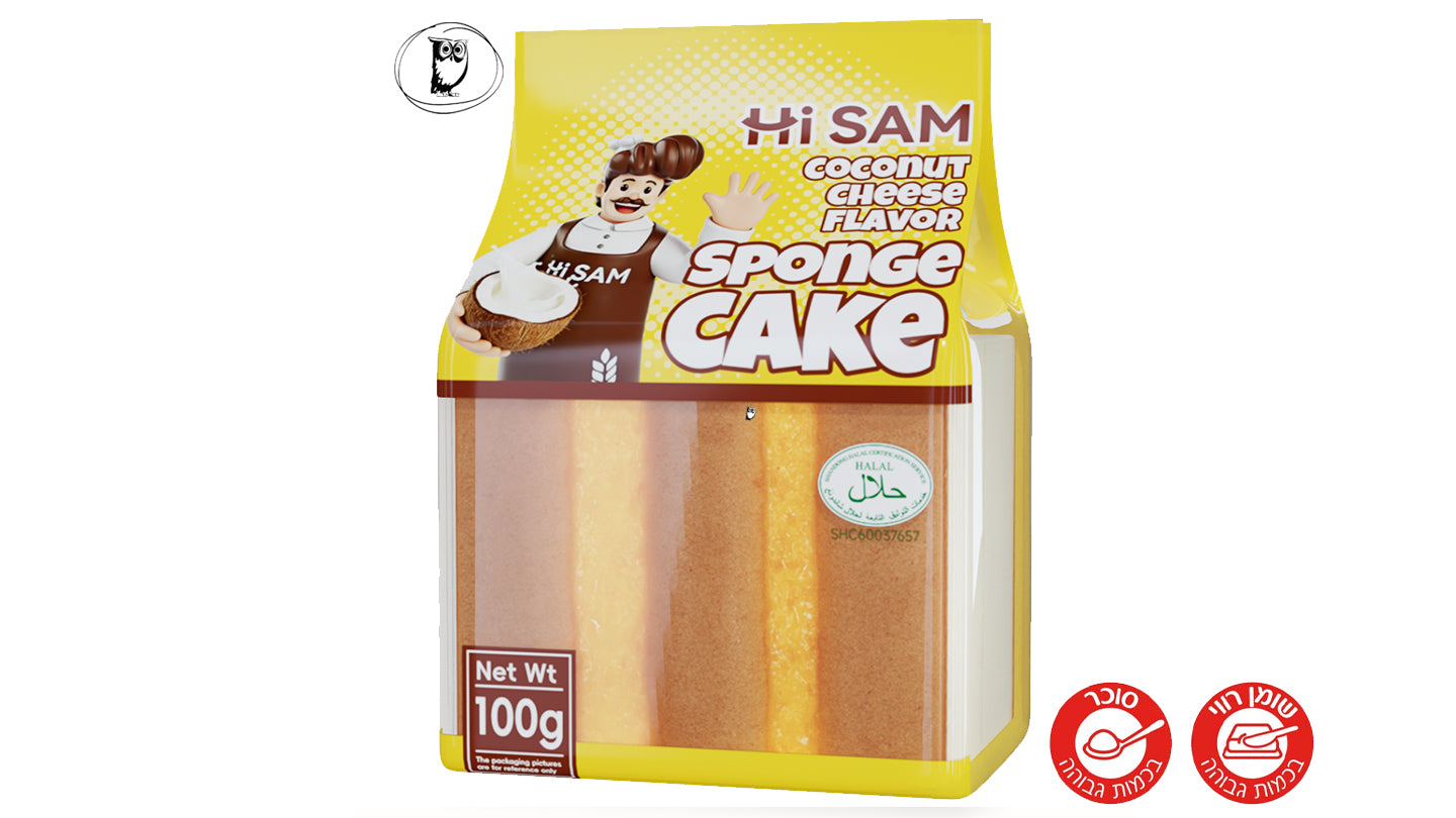 עוגת ספוג חלב  בטעם קוקוס וגבינה - HI SAM Coconut Cheese cake