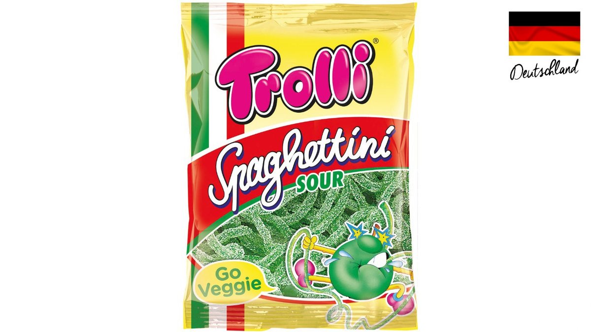 גומי טרולי ספגטי תפוח חמוץ - TROLLI SPAGHETTINI SOUR APPLE