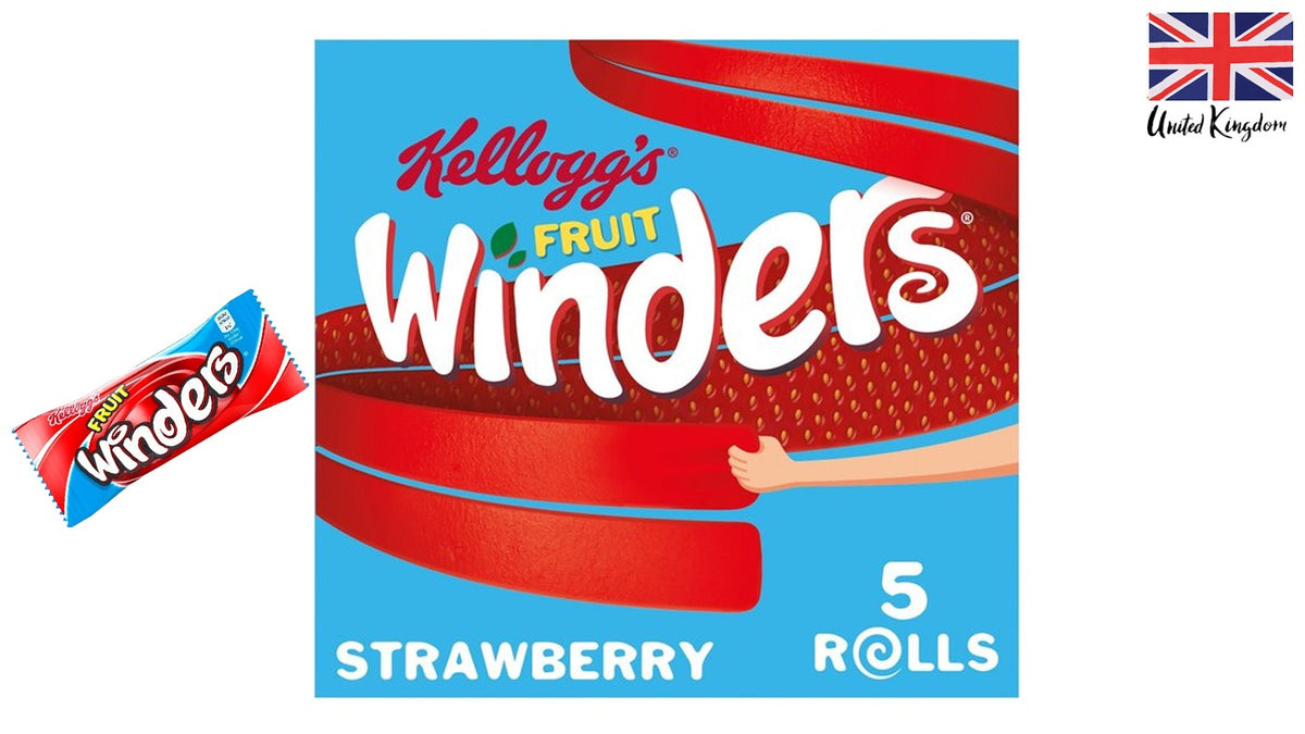 מארז 5 גלילי לדר תות - Kelloggs Fruit Winders Rolls Strawberry
