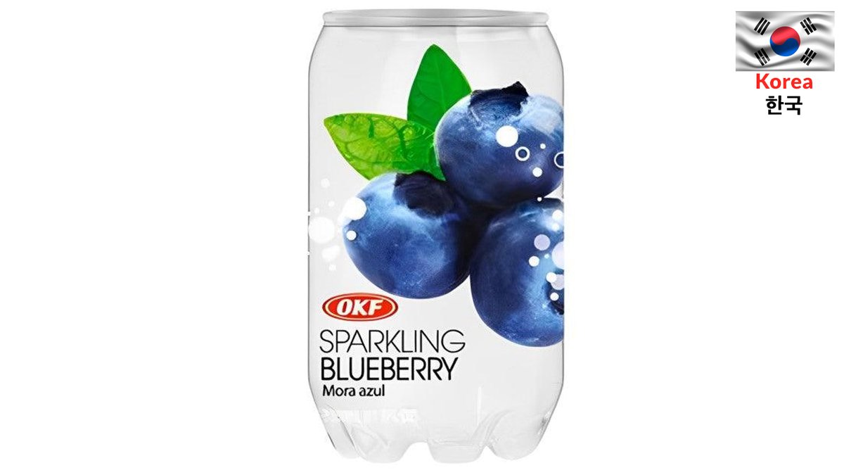 מים מוגזים בטעם אוכמניות - OKF SPARKLING BLUEBERRY