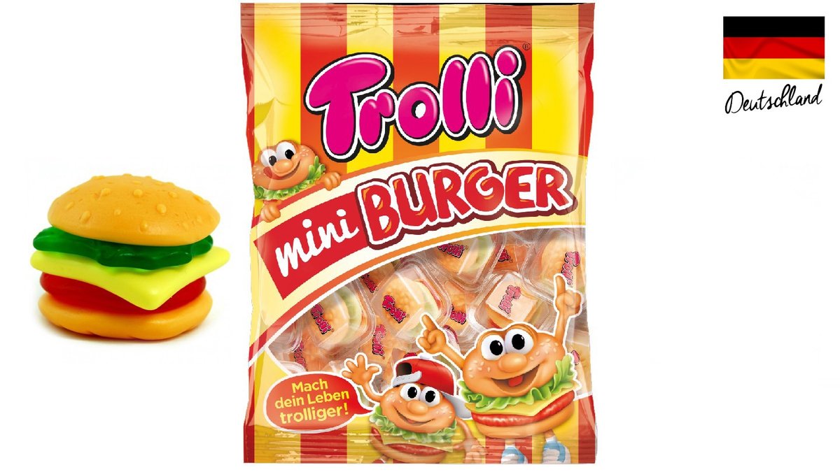 גומי טרולי שקית עם מיני המבורגרים - TROLLI MINI BURGER