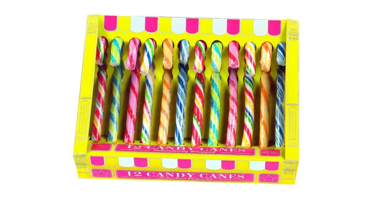 מארז 12 מקלות סבא בכל הצבעים - CANDY CANES
