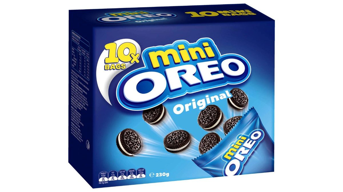Pack of 10 bags of Oreo chocolate vanilla cookies - OREO MINI ORIGINAL