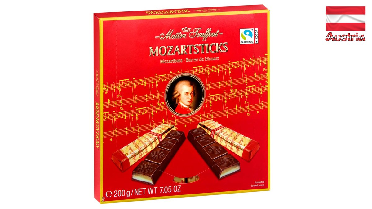 מוצרט אצבעות שוקולד חלב עם מרציפן נוגט ופיסטוק- MOZARTSTICKS