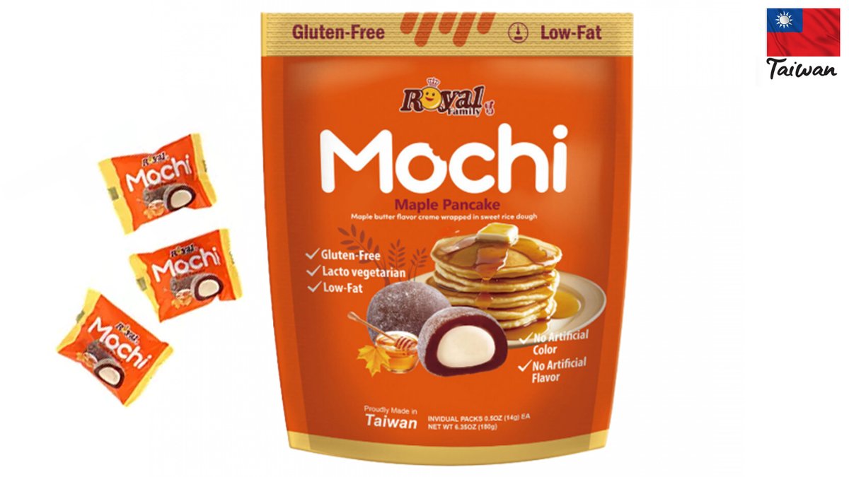 מוצ׳י ממתק אורז ממולא בטעם פנקייק עם מייפל MOCHI